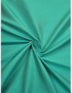 Tissu soie sauvage - Bleu