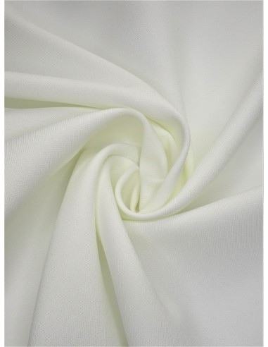 Tissu gabardine polyester - Blanc cassé