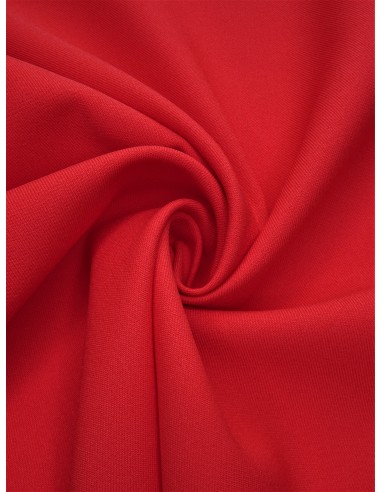 Tissu gabardine polyester - Rouge vif