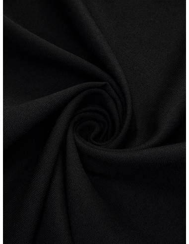 Tissu gabardine polyester - Noir
