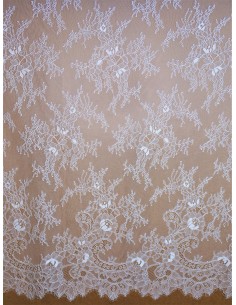 Tissu dentelle - Blanc cassé 2