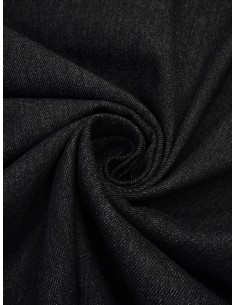 Tissu jean coton - Noir
