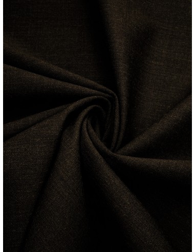 Tissu serge bi-extensible - Marron foncé