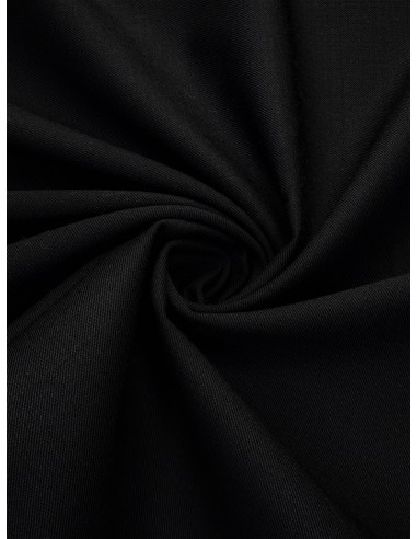 Tissu serge bi-extensible - Noir