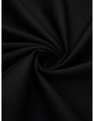 Tissu serge bi-extensible - Noir