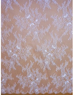 Tissu dentelle - Blanc