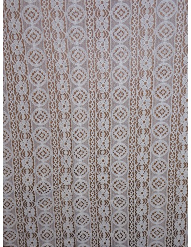 Tissu dentelle - Blanc cassé