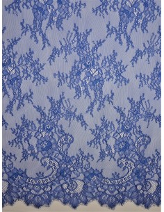 Tissu dentelle - Bleu roi 2