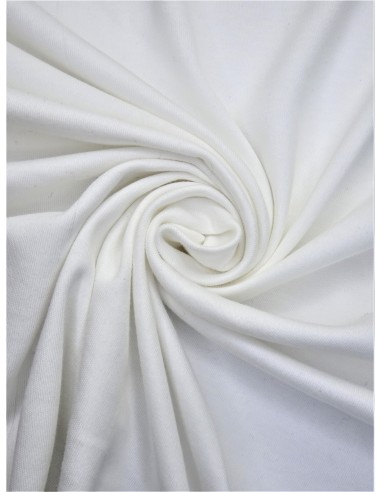 Tissu jersey coton bio - Blanc cassé