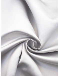 Tissu satin duchesse - Gris...