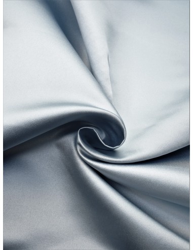 Tissu satin duchesse - Gris bleu