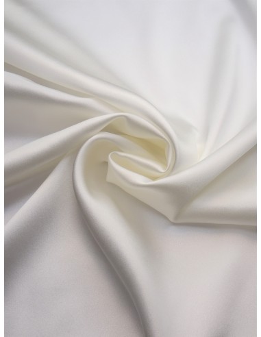 Tissu Crêpe satin stretch - Blanc