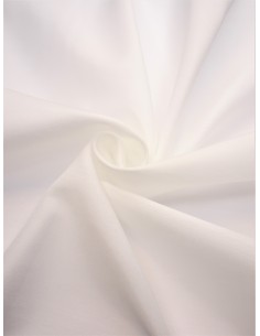 Tissu Soie et coton - Blanc...