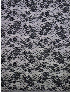 Tissu dentelle - Noire