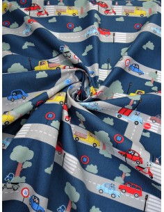 Tissu coton imprimé motif...