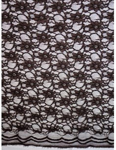 Tissu dentelle - Marron