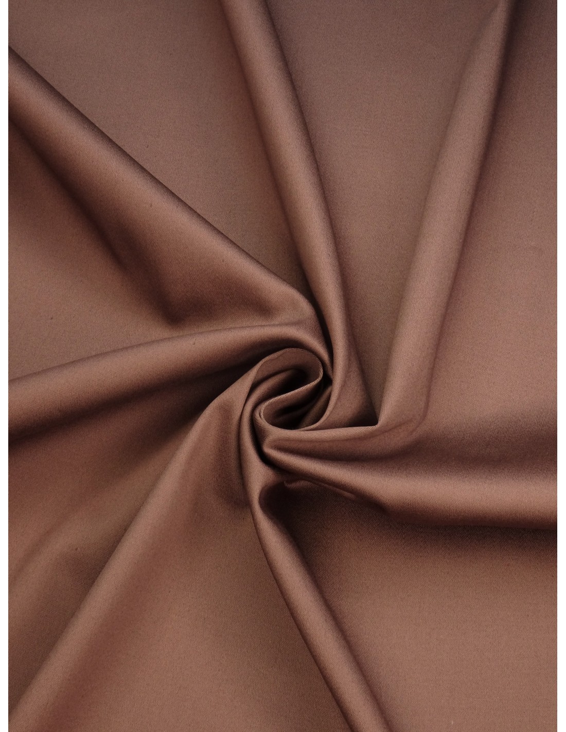 Tissu satin de coton Marron glace
