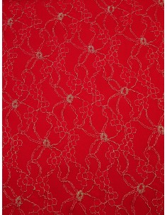Dentelle - Rouge Lurex or