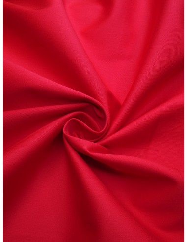 Tissu satin de coton - Rouge