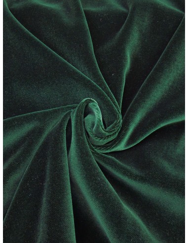 Tissu Velours lisse - Vert bouteille