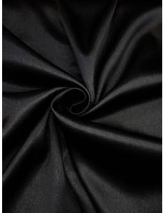 Tissu Crêpe satin - Noir