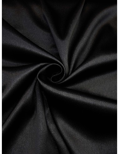 Tissu Crêpe satin - Noir