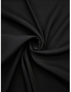 Tissu Crêpe satin - Noir 2