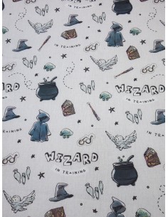 Tissu coton imprimé motif...