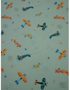 Tissu coton imprimé motif...