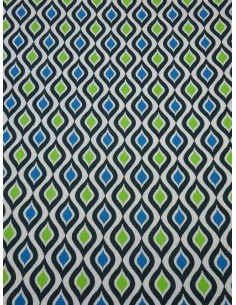 Tissu coton imprimé motif...