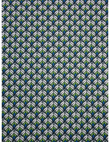 Tissu coton imprimé motif fantaisie -...
