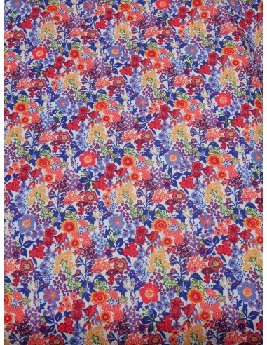 Tissu Coton Au Mètre Imprimé Cœurs Et Fleurs Vintage - 160cm Largeur, Violet Cœur - Couture Patchwork Bricolage