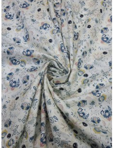 Tissu coton imprimé motif...