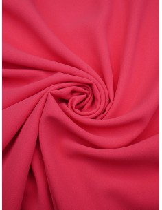 Tissu crêpe polyester - Corail