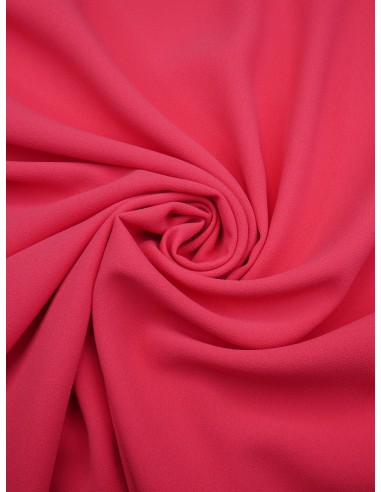 Tissu crêpe polyester - Corail