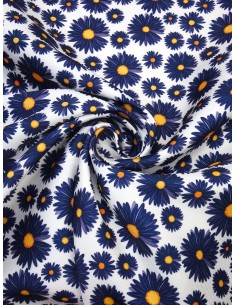 Tissu damassé motif fleurs...