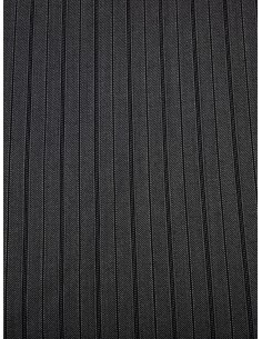Tissu serge à rayure - Gris 2