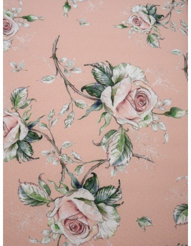 Tissu polyester imprimé motif fleurs...