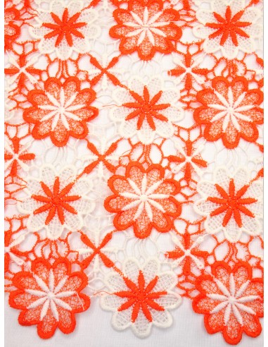 Tissu guipure - Orange