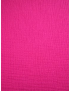 Tissu double gaze - Rose