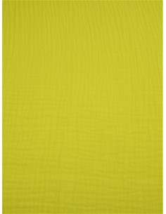 Tissu double gaze - Jaune