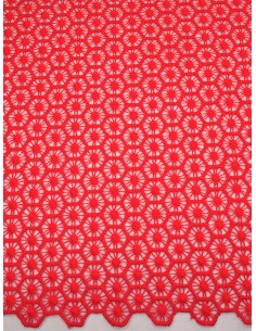 Tissu guipure - Rouge