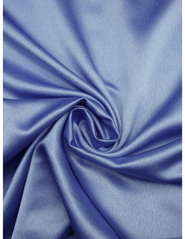 Crêpe satin réversible - Bleu