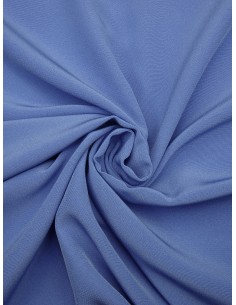 Crêpe satin réversible - Bleu 2