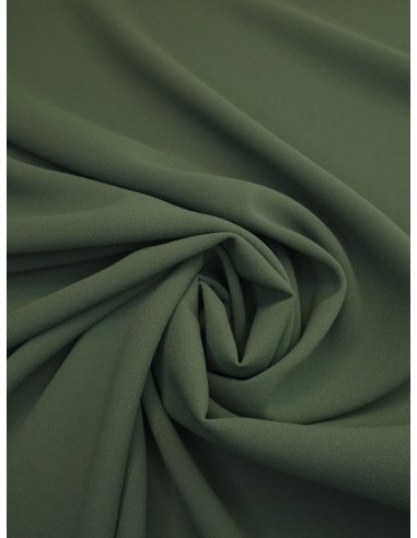 Tissu crêpe polyester - Vert bouteille