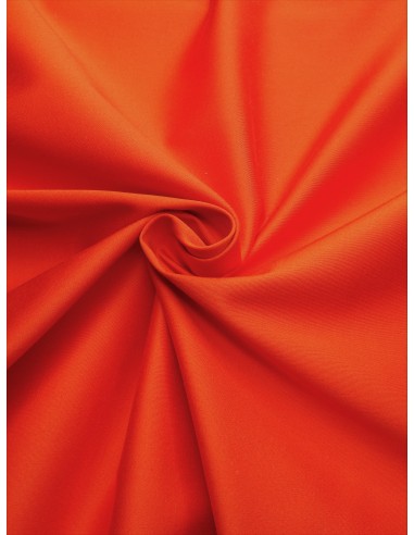 Tissu satin de coton - Orange