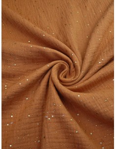 Tissu double gaze - Caramel...