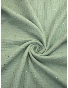 Tissu double gaze - Vert...