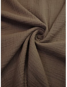 Tissu double gaze - Marron