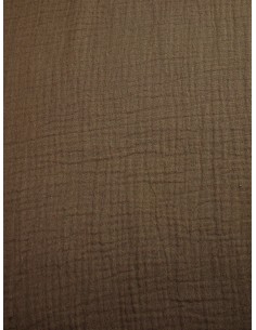 Tissu double gaze - Marron 2